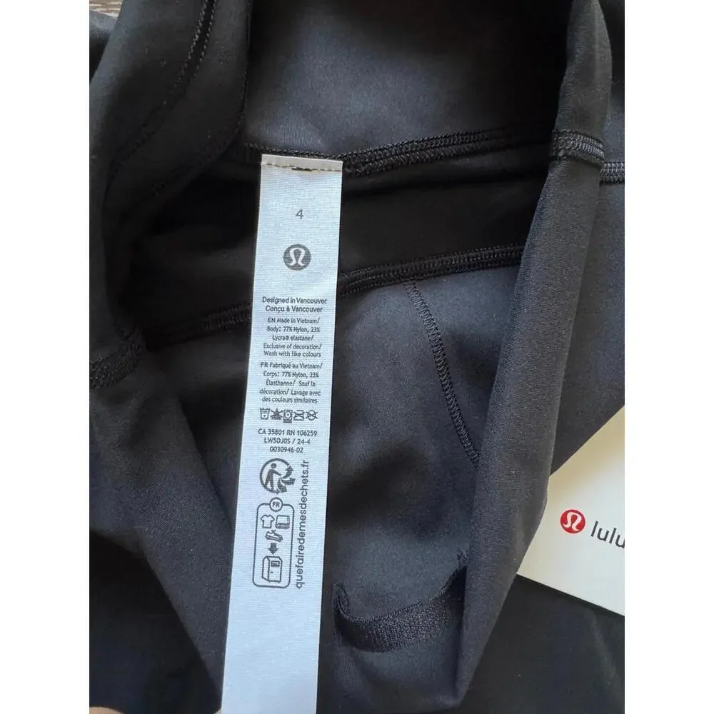 Lululemon Wunder Train High Rise 28” Black Size 4 NWT